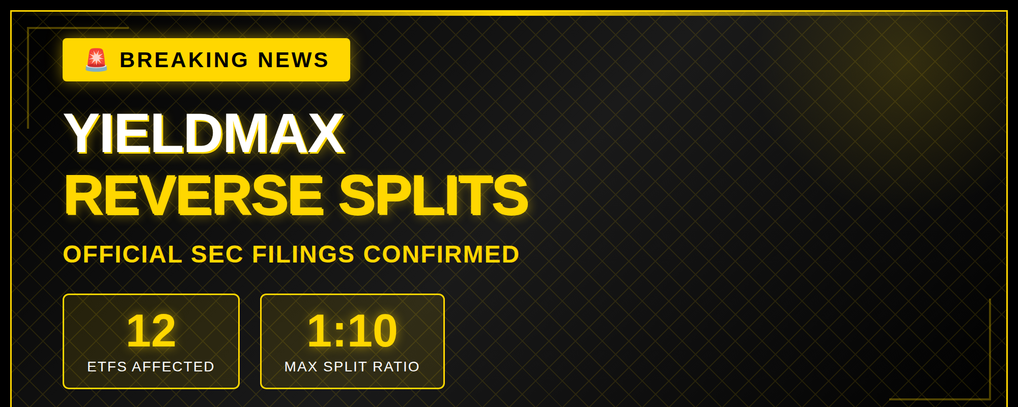 BREAKING: YieldMax Files Reverse Splits on 12 ETFs - What Income Investors Need to Know